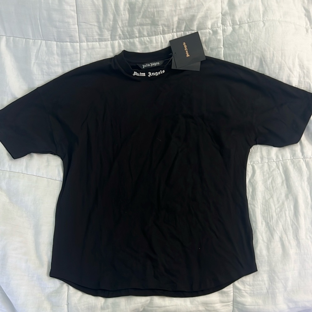 Palm Angels black shirt with white writing